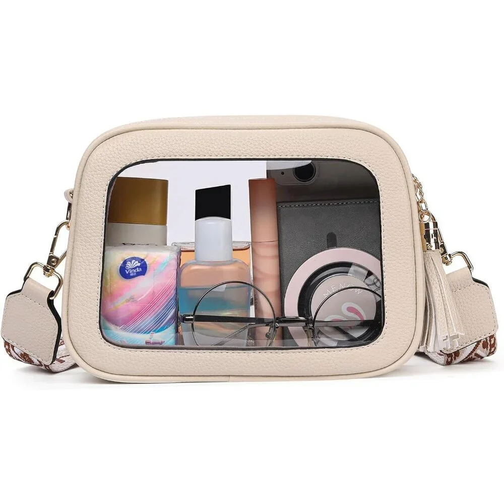 Trendy Vegan Leather Crossbody Bag Women Small Compact Security-Friendly